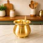 Brass Matt Finish Ghee Pot (3.5 Inch)
