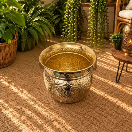 Brass Bucket Planter Pot