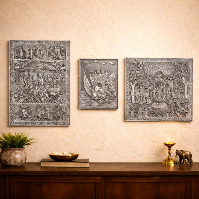 Silver Wall Hanging Plate