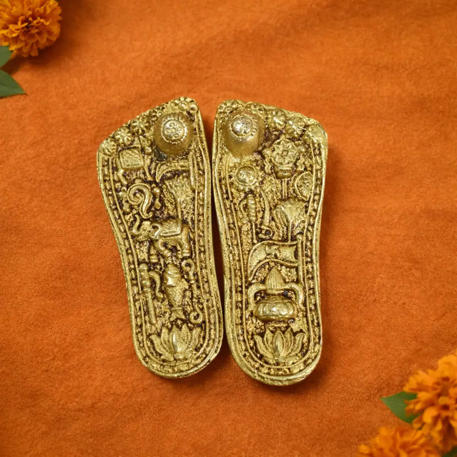 Brass Charan Paduka Set (3 Inch)