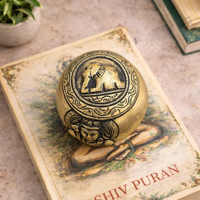 Brass Circular Paper Weight (3 Inch)