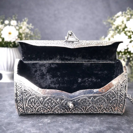 Brass Silver Plated Purse / Clutch bag (8.5 Inch)