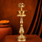 Brass Mahalakshmi Peacock Samai Lamp
