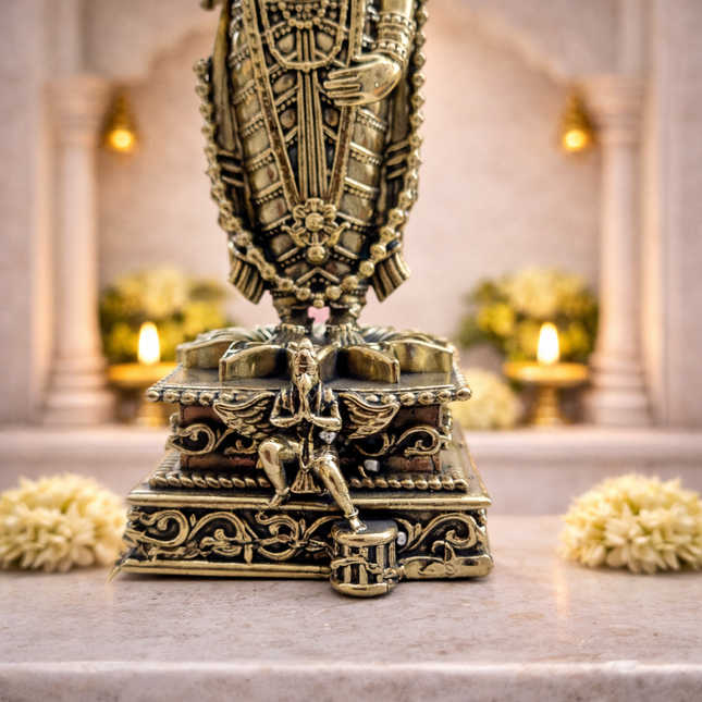 Brass Tirupati Balaji/Venkateshwar Standing Lightweight Statue (6 Inch)