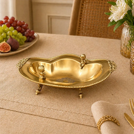 Brass Oval Decorative Dish Bowl / Platter