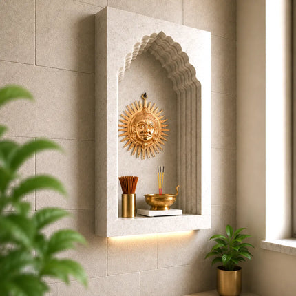 Copper Sun Face Wall Hanging