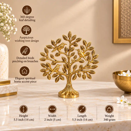 Brass Kalpvriksha Table Decor (5.5 inch)