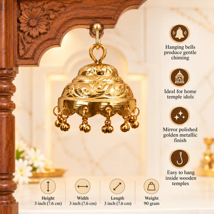 Brass Chatra for God and Temple (3 Inch)