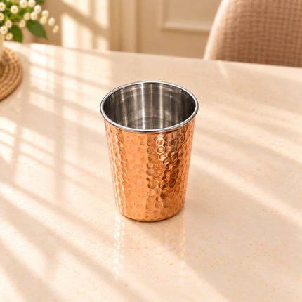 Copper/Brass Hammered Thali/Dinner Set