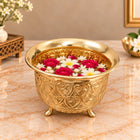 Brass Multipurpose Decorative Bowl with Legs (6 Inch)