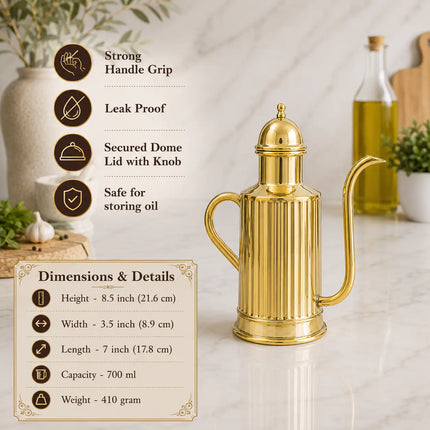 Brass Oil Dispenser / Bottle (8.5 inch)