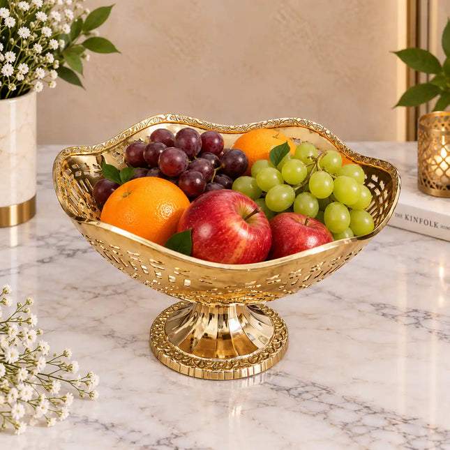 Brass Decorative Fruit Jali Bowl (4.5 inch)