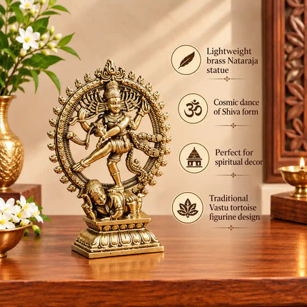 Brass Lightweight Nataraja Dancing Shiva Statue