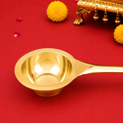 Brass Dhoop Aarti Spoon (9 Inch)