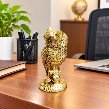 Brass Standing Owl Figurine (5 Inch)