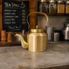 Brass Matt Finish Tea Pot/Kettle (3.7 Inch)