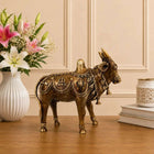 Brass Dhokra Standing Nandi Idol (7 Inch)