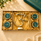 Brass Table Top Om With Stand Gift Hamper