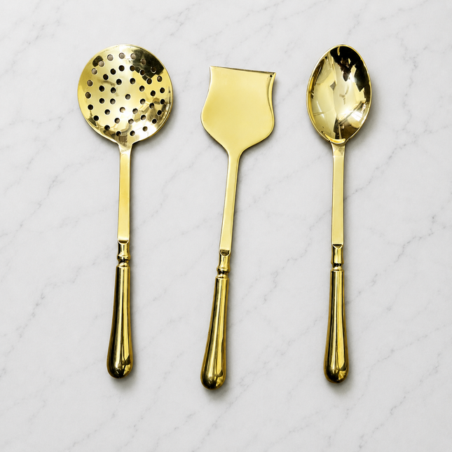 Brass Cooking Kitchen Ladles set (13.5 Inch)