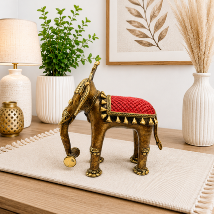 Brass Handcrafted Dhokra Elephant statue