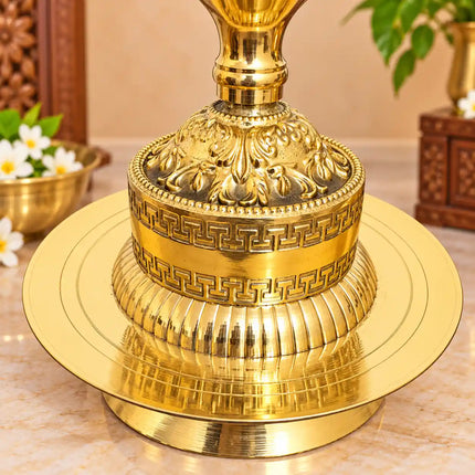 Brass Peacock Samai Lamp Pair (17.5 Inch)