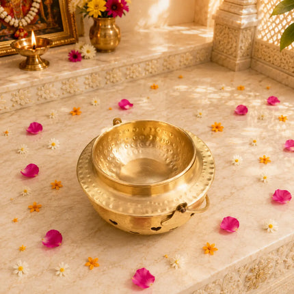 Brass Dhoop Dani & Incense Holder (5.5 Inch)