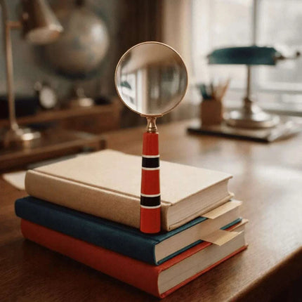 Brass Magnifying Glass With Wooden Handle