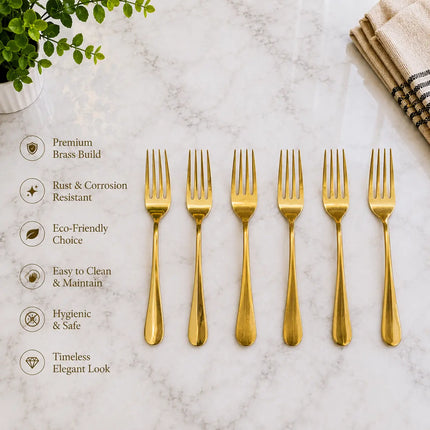 Brass Spoon Set (Pack Of 6)