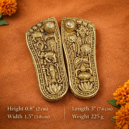 Brass Charan Paduka Set (3 Inch)