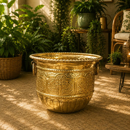 Brass Bucket Planter Pot