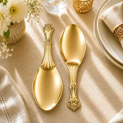 Brass Rice Serving Spoon Pair (9 Inch)