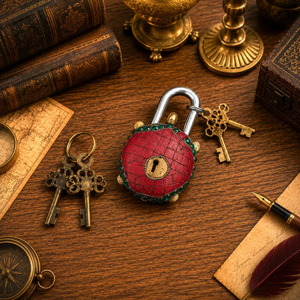 Brass Stone Work Door Lock With Two Keys