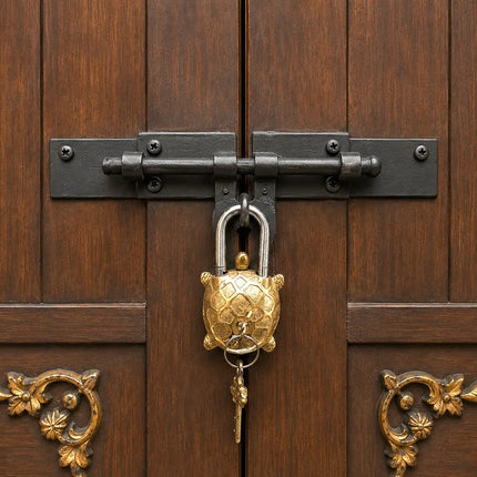 Brass Door Lock With Brass Keys