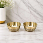 Brass Embossed Design Prasad Bowl Set (1 Inch)