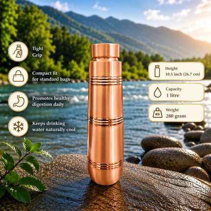 Copper Ring Design Water Bottle (10.5 Inch)