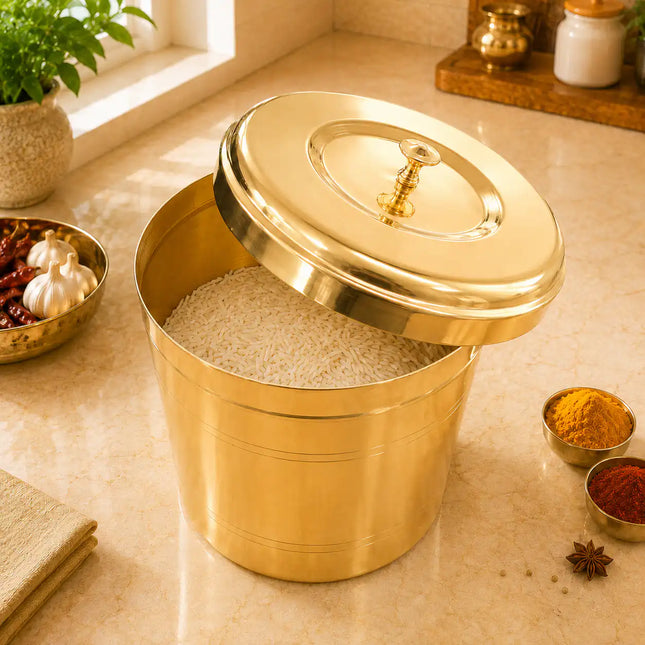 Brass Storage Container With Lid