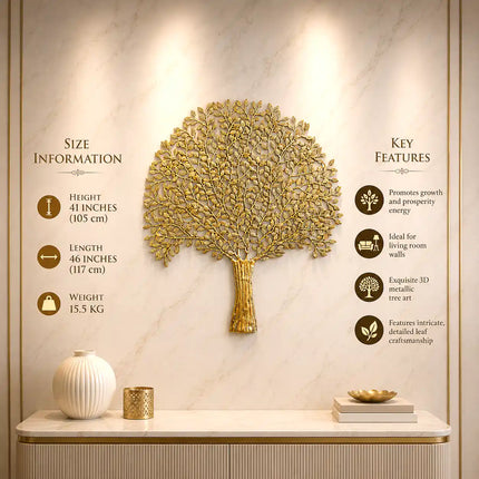 Brass Kalpvriksha Wall Hanging (41 Inch)