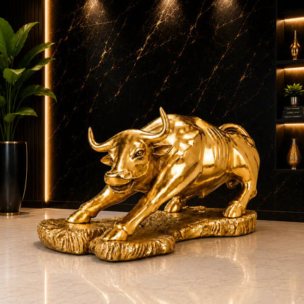 Brass Decorative Bull Statue (15 Inch)