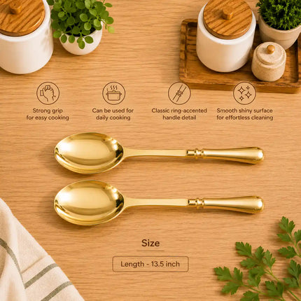 Brass Cooking Kitchen Ladles set (13.5 Inch)
