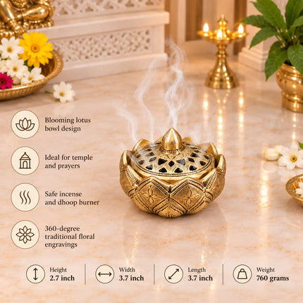 Brass Louts Dhoop Dani & Incense Holder