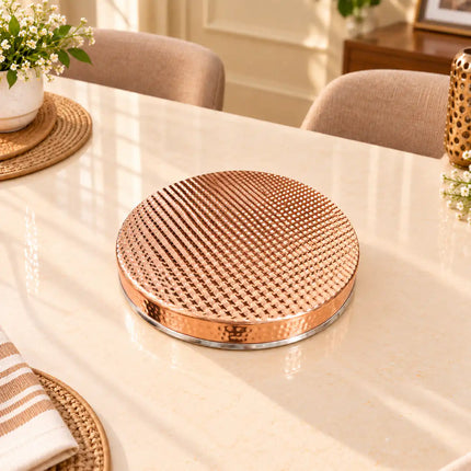 Copper/Brass Hammered Thali/Dinner Set