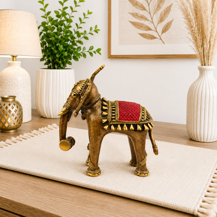 Brass Handcrafted Dhokra Elephant statue