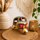 Brass Stone Work Auto Rickshaw Showpiece (3 Inch)