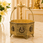 (Round) Height - 4 inch (6 x 6 x 4 inch) ; weight - 700 gram ; height with handle - 9.5 inch