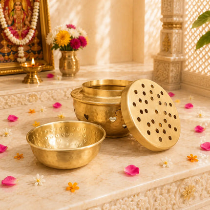 Brass Dhoop Dani & Incense Holder (5.5 Inch)