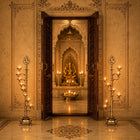 Brass Asthadeep Long Lamp Set (32 Inch)