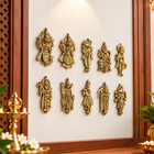 Brass Dashavatara / Vishnu Avatar Wall Hanging Set (5.5 Inch)