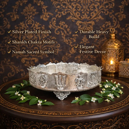 Brass Shankh Chakra Namah Urli