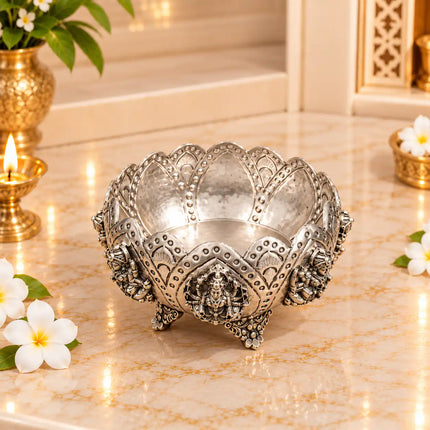 Brass Ashtalakshmi Louts Urli Bowl (3 Inch)