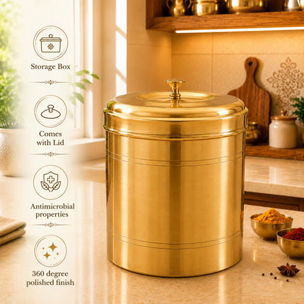 Brass Storage Container With Lid